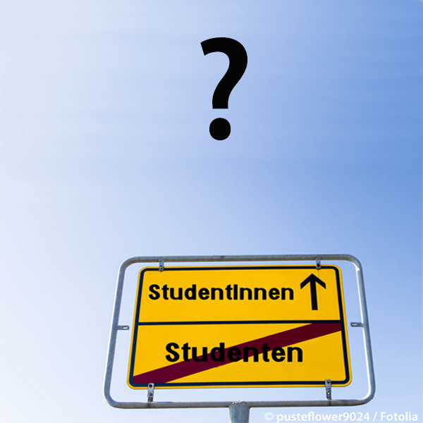 Schild Studenten